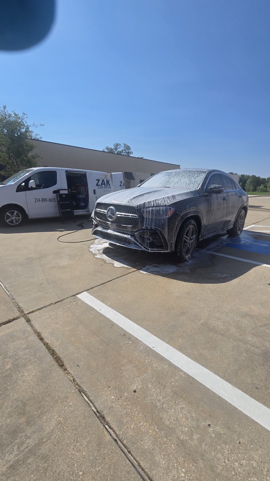 Premium foam wash on a Mercedes GLE Coupe — Richardson, TX