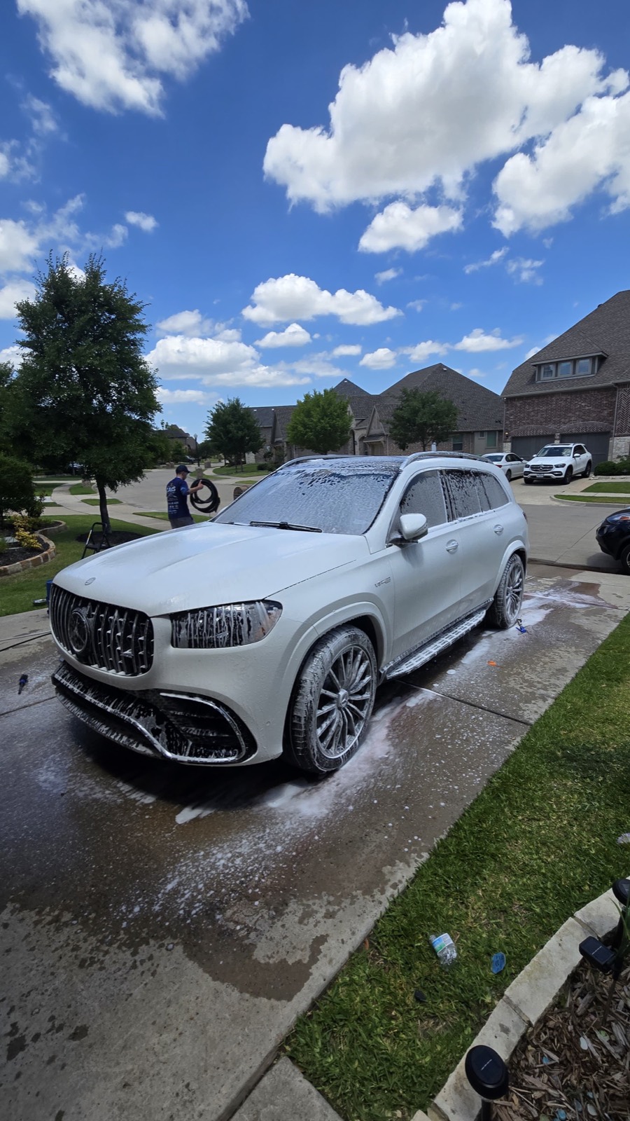 Premium foam wash on a Mercedes-AMG GLS 63 — Frisco, TX