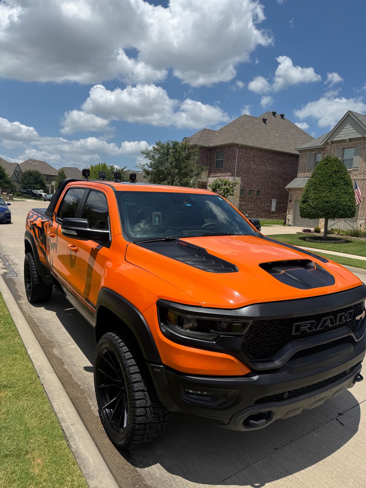 RAM TRX after exterior detail and paint protection — deep gloss finish, Allen, TX