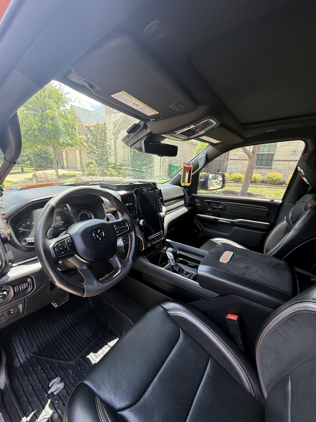 RAM TRX interior detailed — leather conditioned and surfaces dressed, Allen, TX